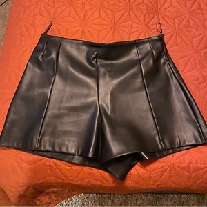 Faux Leather Shorts